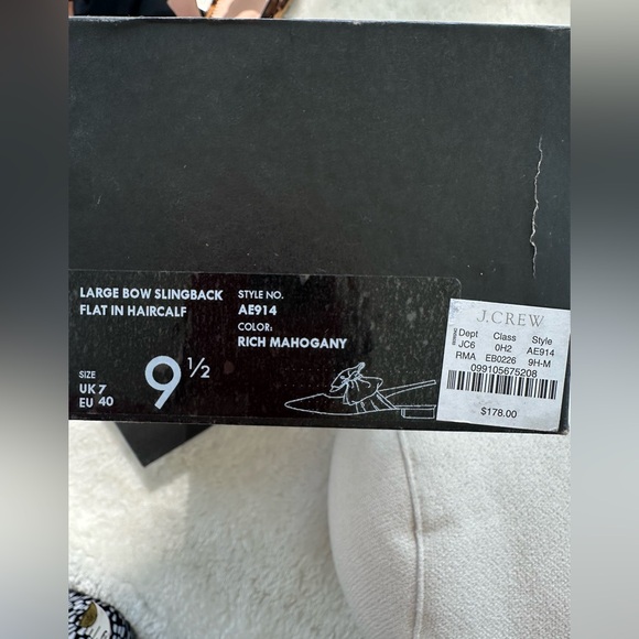 J. Crew Animal Print Slingback Flats with Large Black Bows, New, never worn! - Picture 9 of 13